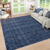 Washable Modern Solid Non Slip Area Rugs for Bedroom Living Room, Low Pile Soft Carpet for Home Office - 2 of 4