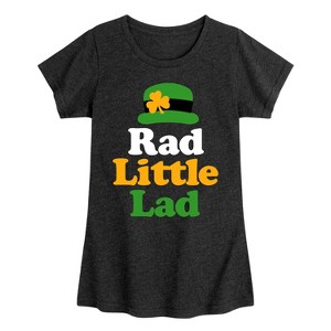 Girls' - Instant Message - St. Patrick's Day Rad Little Lad Fitted Short Sleeve Graphic T-Shirt - 1 of 4