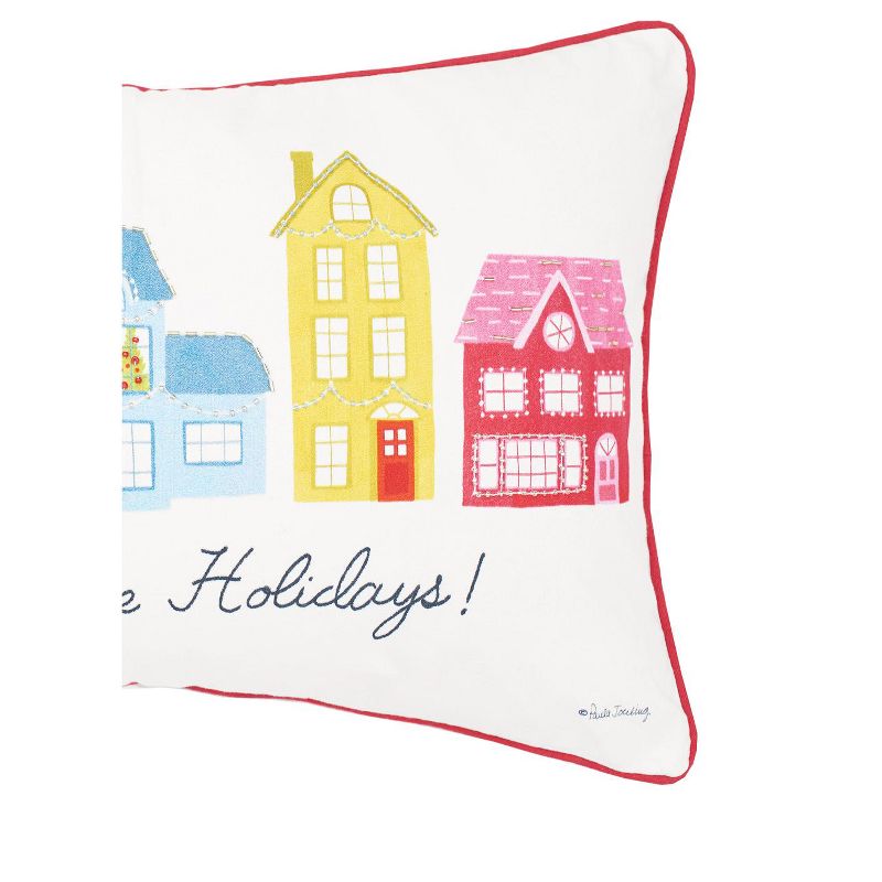 C&F Home Village Holiday Printed & Embellished Throw Pillow, 3 of 5