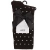 Memoi Women's Mini Dot Cashmere Crew Socks Black 9-11 - 4 of 4