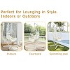 Gulches White Heavy-Duty Iron Hanging Chair with Wicker Weave ¨C Single Person Swing for Indoor/Outdoor - 2 of 4