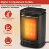 SUGIFT 1500W Electric Heater Space Heater 70°Oscillation  1-12h Timer with Remote, Thermostat Portable Heater for Office Home Black - 2 of 4