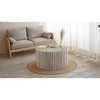 NicBex Natural Cylinder Wooden Coffee Table Decor,Small Center Table for Living Room,Living Room Furniture - 2 of 4