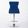 TOAOTBNBOB Adjustable Swivel Bar Chairs for Kitchen Island, Upholstered Barstools with Tufted Buttons Backrest, Modern Bar Stools Set of 2 - 2 of 4