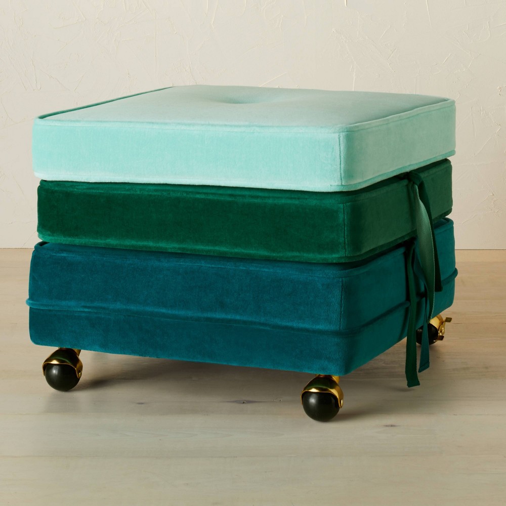 Marin Stackable Pouf with Casters