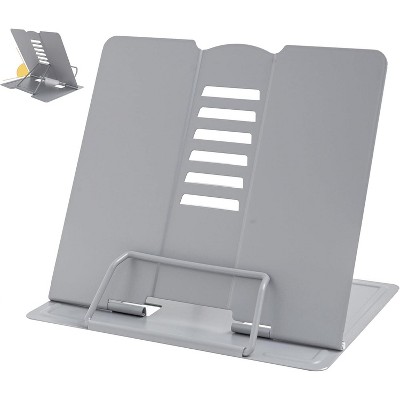 Metal Book Stand Adjustable Book Holder for Reading, Sturdy & Durable for Cookbooks, Textbooks, Magazines on Counter