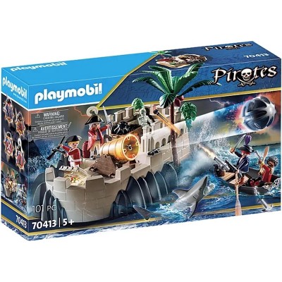 Playmobil Redcoat Bastion 70413: Classic Pirate Fort Playset with Soldiers, Cannons, and Accessories