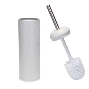 Modern Metal Toilet Bowl Brush with Speckles White - Elle Décor
