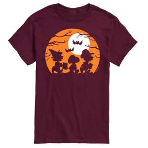 Men's - Peanuts - Trick Or Treat Silhouettes Short Sleeve Graphic T-Shirt - 1 of 4