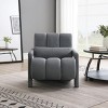 Coolbibila-Modern Upholstered Accent Chair, Armchair With Pillow,Chair With Comfortable Linen Fabric - 2 of 4
