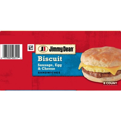 Jimmy Dean Frozen Sausage Egg &#38; Cheese Biscuit - 8ct/36oz