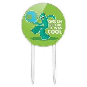 Gumby Green Before It Was Cool Earth Planet Acrylic Cake Topper - 1 of 4