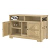 YOOCOZZ Multifunctional Hidden Cat Litter Box Enclosure with Double Door, Adjustable Dividers and Ventilation Holes - Brown - 2 of 4