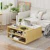 Buenhomino 31.5" Lift Top Coffee Table with Storage, Square Coffee Tables for Living Room, Farmhouse Coffee Table with Hidden Storage Compartment - 2 of 4