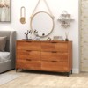 Tangkula 6-Drawer Double Dresser w/ Interlock System Metal Support Legs Anti-tipping Kit - 2 of 4
