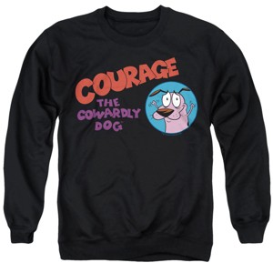 Courage The Cowardly Dog Courage Logo Adult Crewneck Sweatshirt - 1 of 4