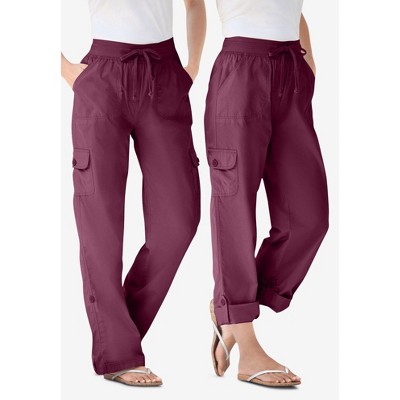 Woman Within Plus Size Convertible Length Cargo Pant/Capri