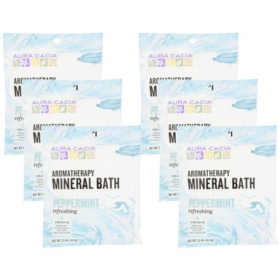Aura Cacia Peppermint Aromatherapy Mineral Bath - Case of 6/2.5 oz