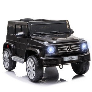 Aosom 12V Kids Electric Car, Mercedes Benz G500 Licensed Ride on Truck for Kids with Remote Control, Headlights, Music, Suspension, Storage - 1 of 4