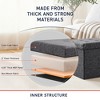 Ornavo Home Foldable Tufted Linen 15" Inch Square Cube Storage Ottoman, Perfect for Dorm, Bedroom and Living Room - 4 of 4