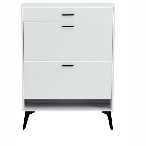 Chery Life Shoe Cabinet , Shoe Storage Shelves, Metal Leg - 1 of 4