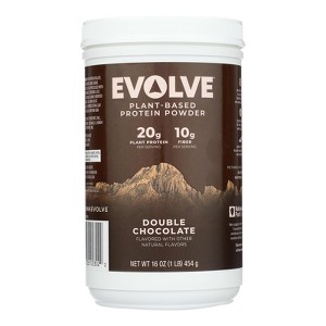 Evolve Double Chocolate Plant-Based Protein Powder - 16 oz - 1 of 4