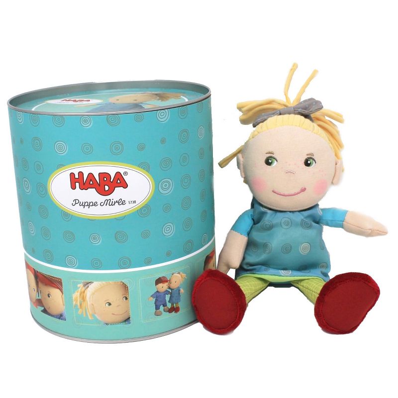 HABA Soft Doll Mirle 8" - First Baby Doll with Blonde Pony Tail, 1 of 6