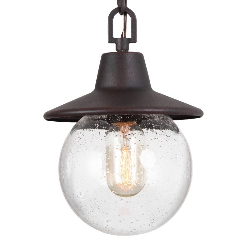 Globe Glass/Metal Outdoor Pendant Lamp Rusty - LNC, 1 of 13
