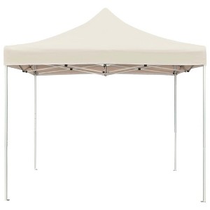 vidaXL Professional Folding Party Tent - Rust-Resistant Aluminum Frame, Waterproof Oxford Fabric with UV Protection, Cream, 9.8x9.8 ft - 1 of 4
