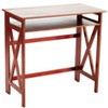 The Lakeside Collection Crisscross Folding Office Furniture - Walnut Desk - 2 of 4