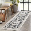 Runner Rug Vintage Medallion Textured Hallway Runner Rug Non Slip Retro Entryway Runners Indoor Non-Shedding Long Rugs for Kitchen Bedroom - 2 of 4