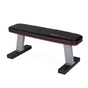 CAP Strength Flat Weight Bench - Black/Red - 1 of 3