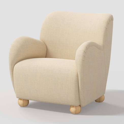 Cream discount linen armchair