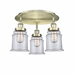 Canton - 3 Light Flush Mount In Industrial Style-10.75 Inches Tall and 17.75 Inches Wide - 1 of 1