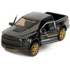 2017 Ford F-150 Raptor Pickup Truck Black Metallic with Gold Stripes "Pink Slips" Series 1/32 Diecast Model Car by Jada - 2 of 4