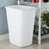 LunaLulinlk 10 Gal. Rectangular Wastebasket, Plastic, Kitchen, White - 2 of 4