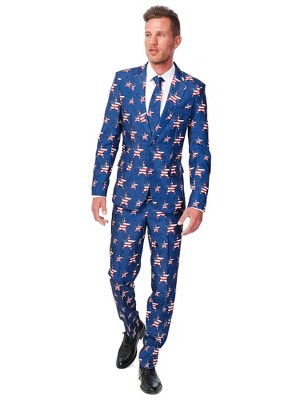 Suitmeister Men's Party Suit - Usa Stars And Stripes - Multicolor ...