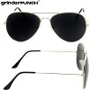 Super Dark Lens Limo Tint Pilot Sunglasses - Men and Women Privacy Sunglasses (Black) - 2 of 2