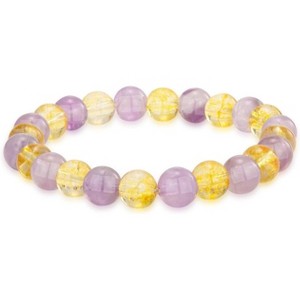 8mm Beaded Bracelets with Natural Gemstones for Women & Men, Elastic Adjustable Protection Crystal Bracelet - 1 of 4