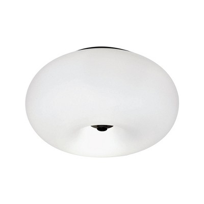 11" 2-Light Optica Semi-Flush Mount Pendant with Glass Shade Black - EGLO