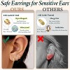Small Sterling Silver Huggie Hoop Earrings Set for Women, 14K Gold Plated Hoops Stacks for Multiple Piercings - 3 of 4