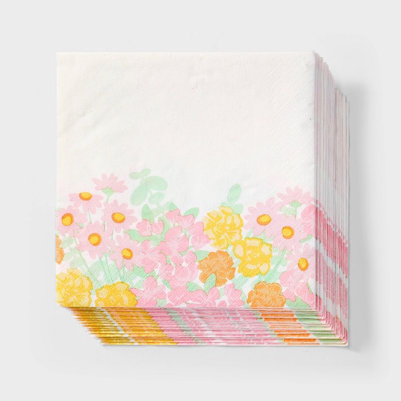 30ct Floral Lunch Napkins - Spritz&#8482;, 1 of 4