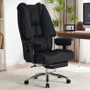 Efomao Big and Tall Office Chair 400lbs, PU Leather High Back Executive Office Chair with Footrest - 1 of 1
