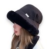 Anna-Kaci Women's Plush Trim Bucket Hat Soft Foldable Design - 2 of 3