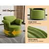 Lyngins Round Swivel Accent Chairs with Armrest and Metal Legs,Upholstered Swivel Barrel Chairs,Polyester Sofa Chairs for Bedroom,Living Room - 4 of 4