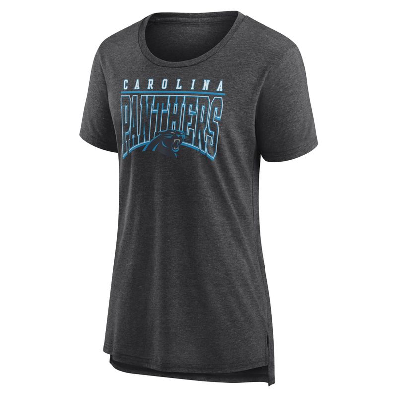 NFL Carolina Panthers Women&#39;s Champ Caliber Heather Short Sleeve Scoop Neck Triblend T-Shirt, 2 of 4
