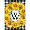Briarwood Lane Everyday Garden Flag 12x18 For Outdoor Sunflowers Monogram W Garden Flag Flags For Outside - 3 of 4