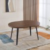 Vynxaria Walnut Adjustable Coffee Table for Modern Dining and Office Spaces - 2 of 4