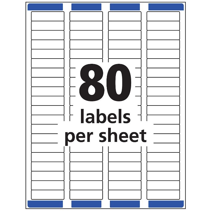 Avery Clear Easy Peel Mailing Labels Laser 1/2 x 1 3/4 800/Pack 15667, 5 of 9
