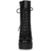 Allegra K Women's Platform Lace Up Chunky Heels Combat Boots - 3 of 4